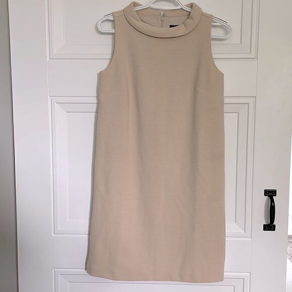 New Ann Taylor Tan Collared Sheath Dress - Picture 1 of 6